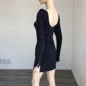 JUICY COUTURE long sleeve stripes sexy dress
